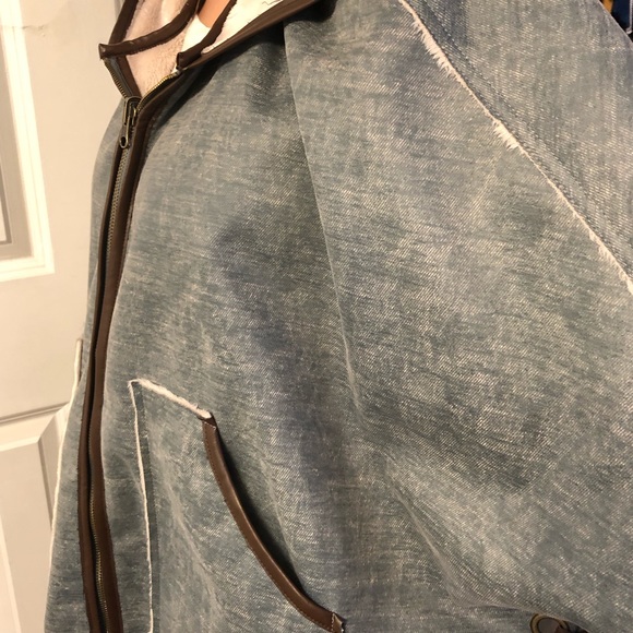 Anthropology reversible denim poncho - Picture 4 of 8